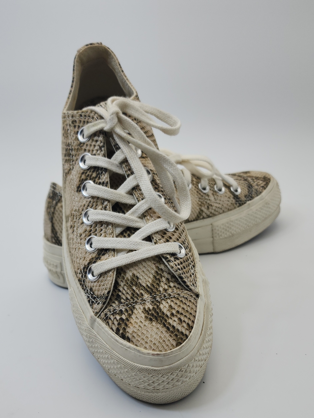 Converse Women's Chuck Taylor All Star Wild Lift Platform Low "Snakeskin" Size 7 - Picture 6 of 14